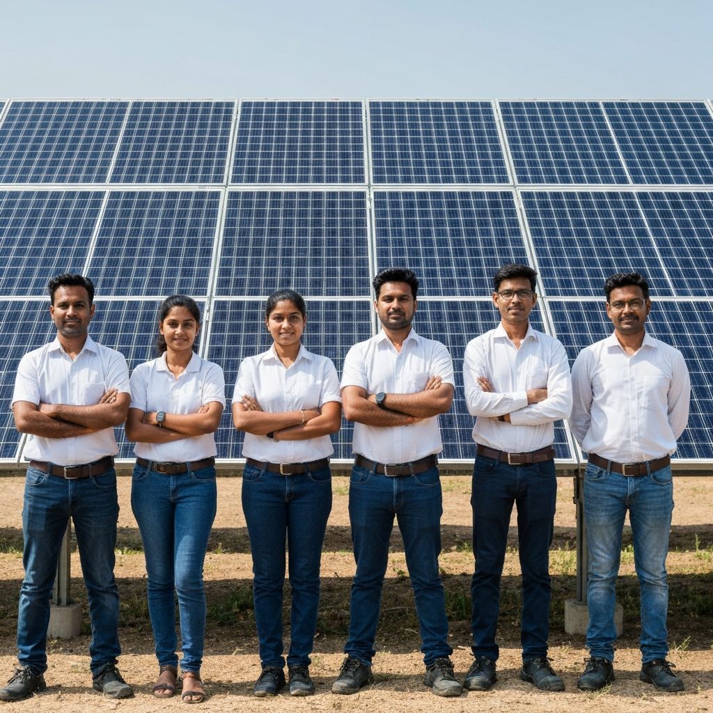 Solwer team of solar engineers